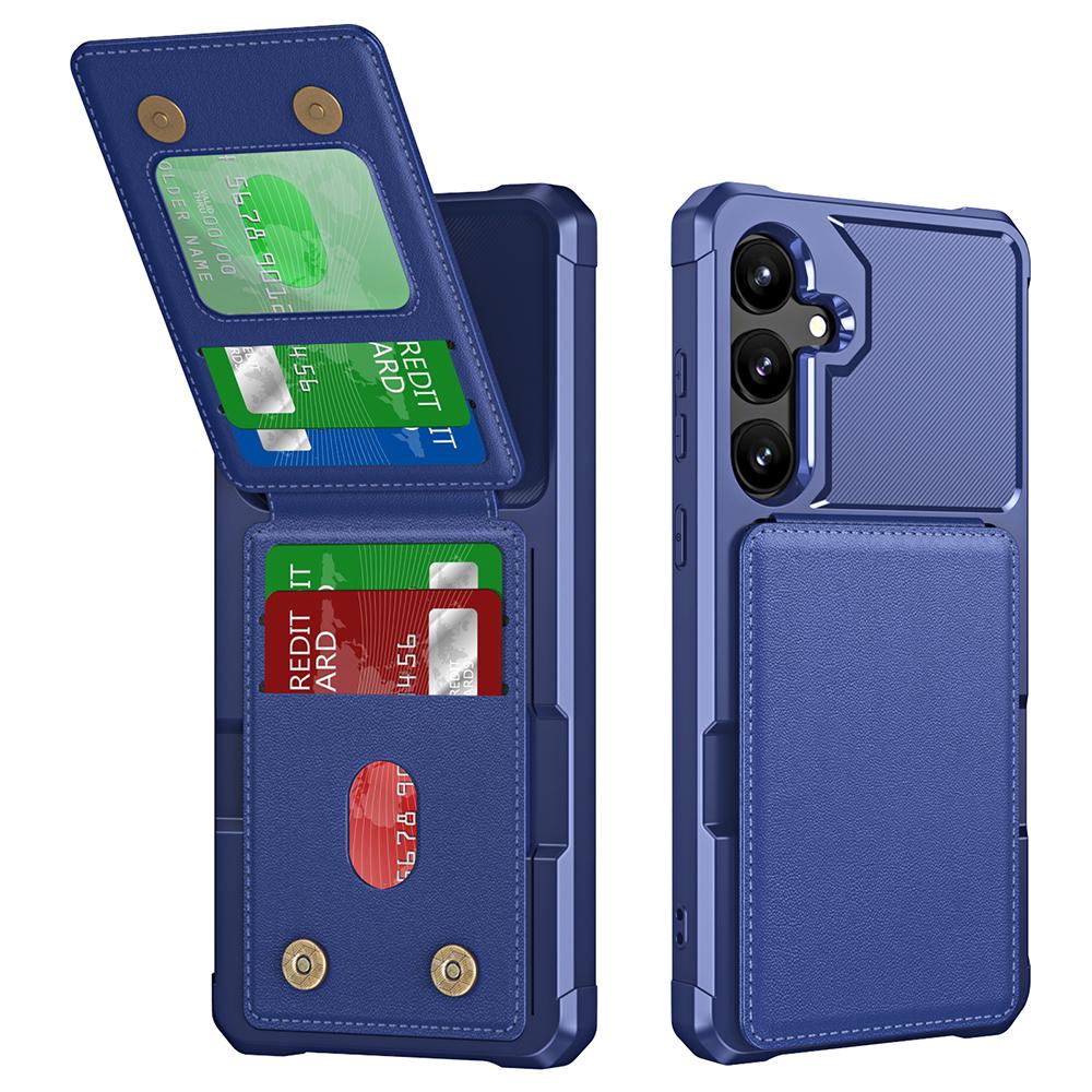 For Samsung Galaxy S24 FE Case Card Slot Kickstand PU+TPU Phone Cover