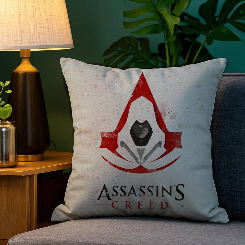 Наволочка А-Assassin's Creed Плюшевая Ткань Мягкая Двусторонняя Печать Чехол на Подушку для Дивана Покрывала для Подушек