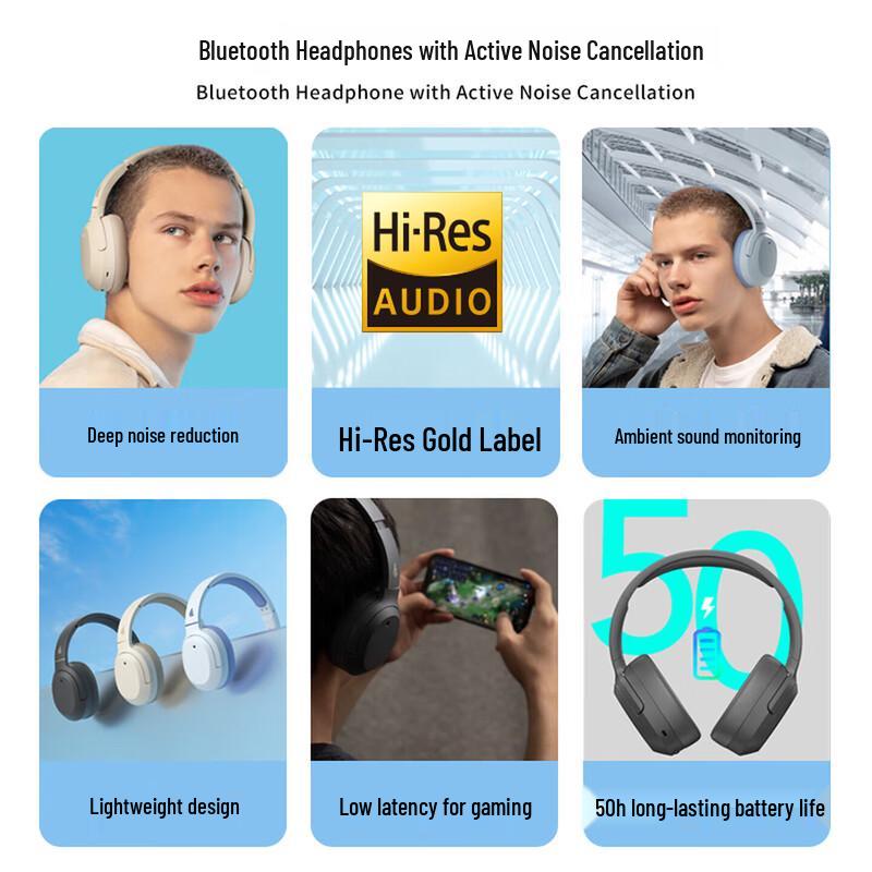 Edifier W820NB Беспроводные Bluetooth-наушники с активным шумоподавлением, полноразмерные