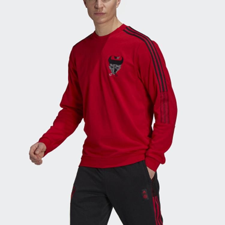 adidas ФК Бавария Свитшот с круглым вырезом на Китайский Новый год Красный Мужской GK8627