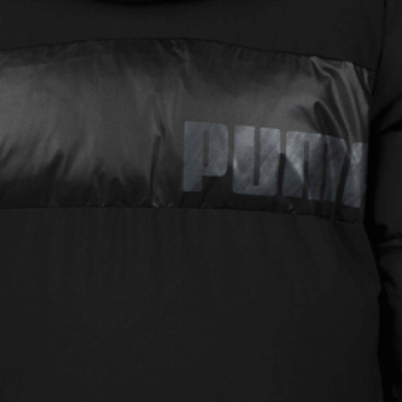 Puma Winter Winter Pre Match Outerwear Long Padded Coat Jumper Jacket Black