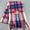 Vivienne Westwood Japanese Style Colorful Plaid Alpaca Wool Scarf with Mohair Tassels