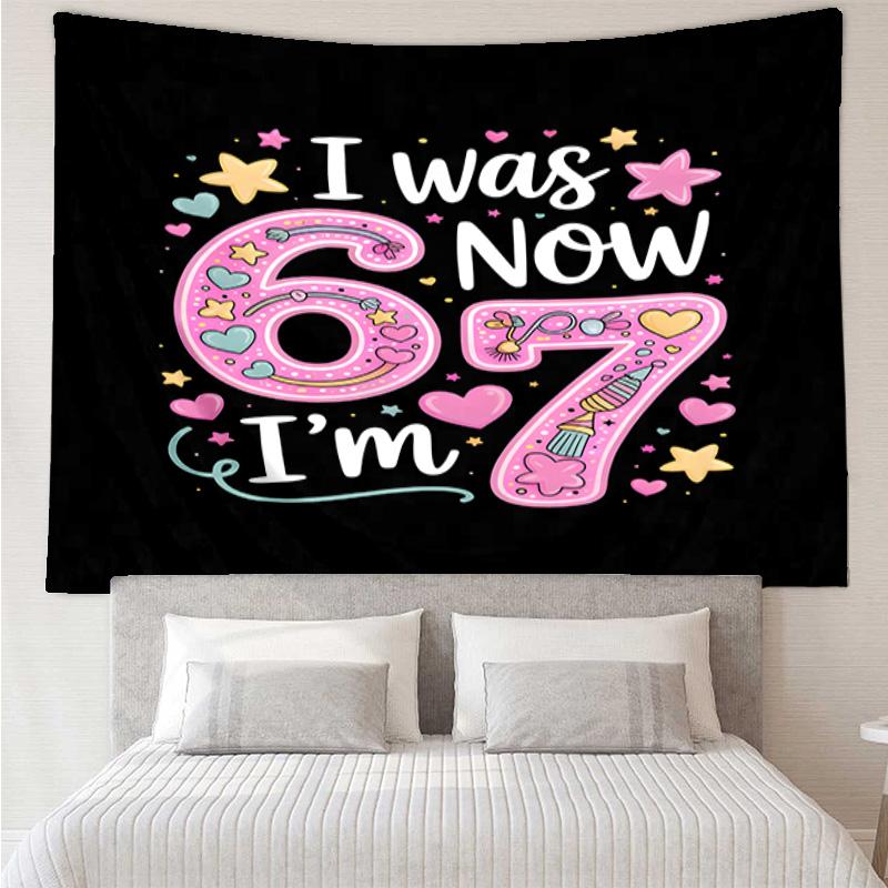 Summer Ice Cream Number 67 Tapestry Hanging for Bedroom,Livingroom, Playroom,Decor Art Room Wall Tapestry Holiday and Birthday Gifts