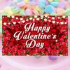 Red Valentine's Day Photography Backdrop Celebrate Happy Valentine's Day Banner  Home Party Decor