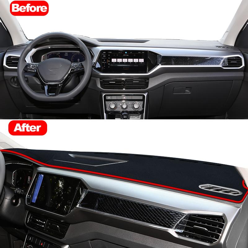 For Volkswagen VW T-Cross TCross      Car Dashboard Cover trument Panel Carpets Avoid Light Protector Pad