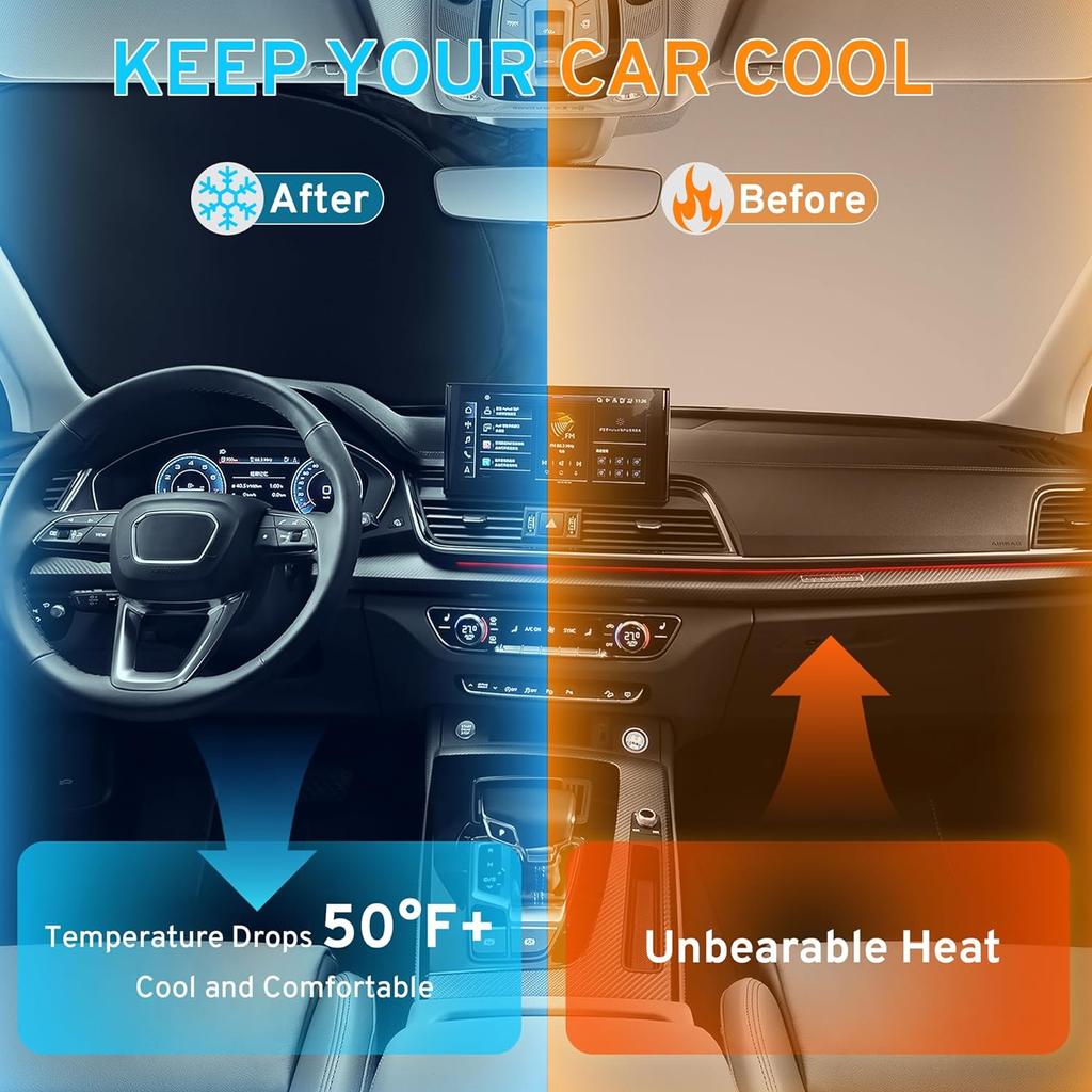 Car Windshield Visor Compatible with Ford Escape 2020-2024 Fusion 2013-2020 SE SEL ST Line Elite Titanium Alloy Limited Edition Platinum Mixed