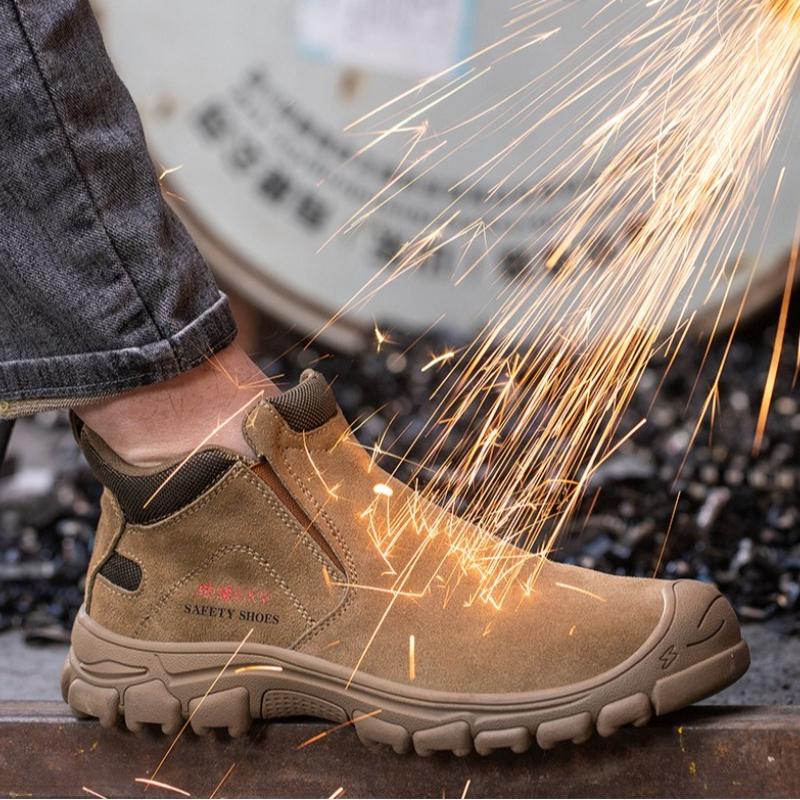 Fashion Insulation Men Work Boots Puncture-Proof Safety Shoes Steel Toe Welder Protective Shoes Indestructible Shoes