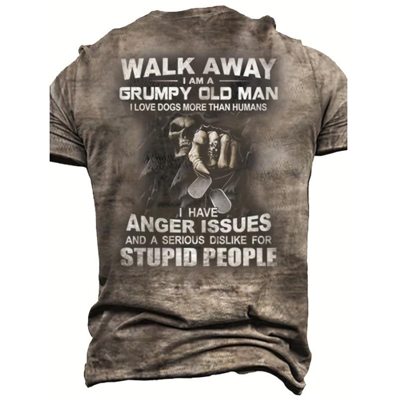 Мужская футболка Ретро Стиль 3D Печать Летняя футболка