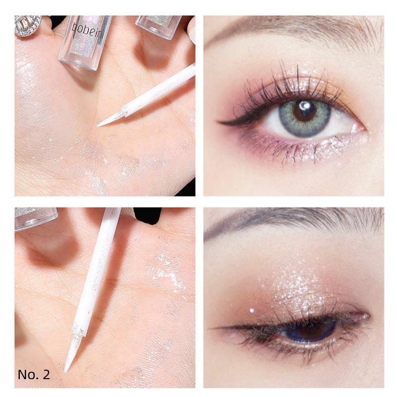 4 Colors Liquid Eye Shadow Diamond Glitter Eyeshadow Brush Pen Waterproof Long Lasting Eye Shadow Women Girls