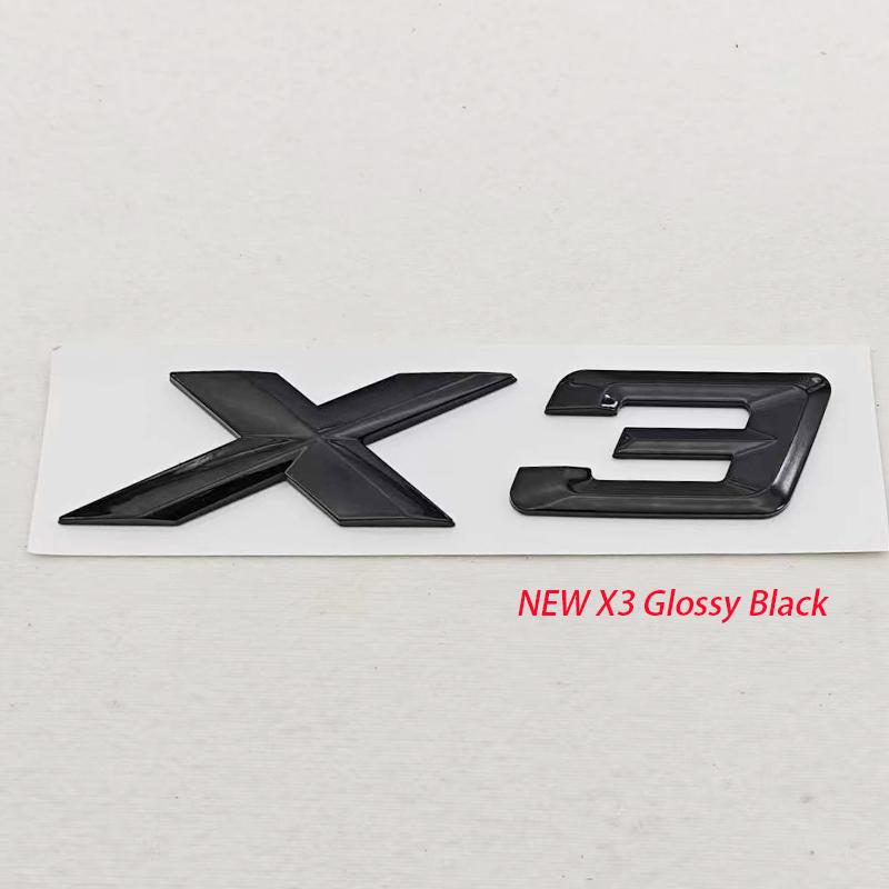 NEW 3D ABS Car Styling Logo X3 X5 Rear Trunk Badge Sticker Emblem Decals For BMW X3 X5 Auto Tail Accessories xs1