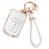 Кейс для ключей HOYZE, Чехол для ключей, Милый, Автомобильный, Чехол для смарт-ключа, Плетеная кожа, Брелок,
