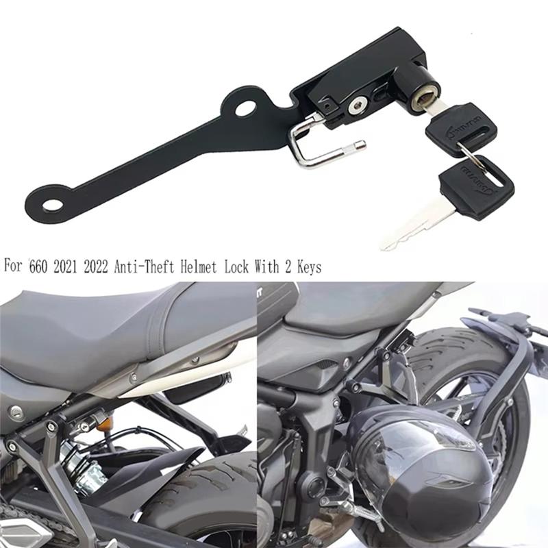 A28G-For Triumph Trident 660 Motorcycle Helmet Lock Anti-Theft Security Lock With 2 Keys For Trident 660