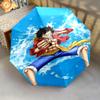 1 шт. Автоматический складной зонт - Узор Luffy D Портативный складной дизайн с 8 спицами Рождественские подарки на день рождения