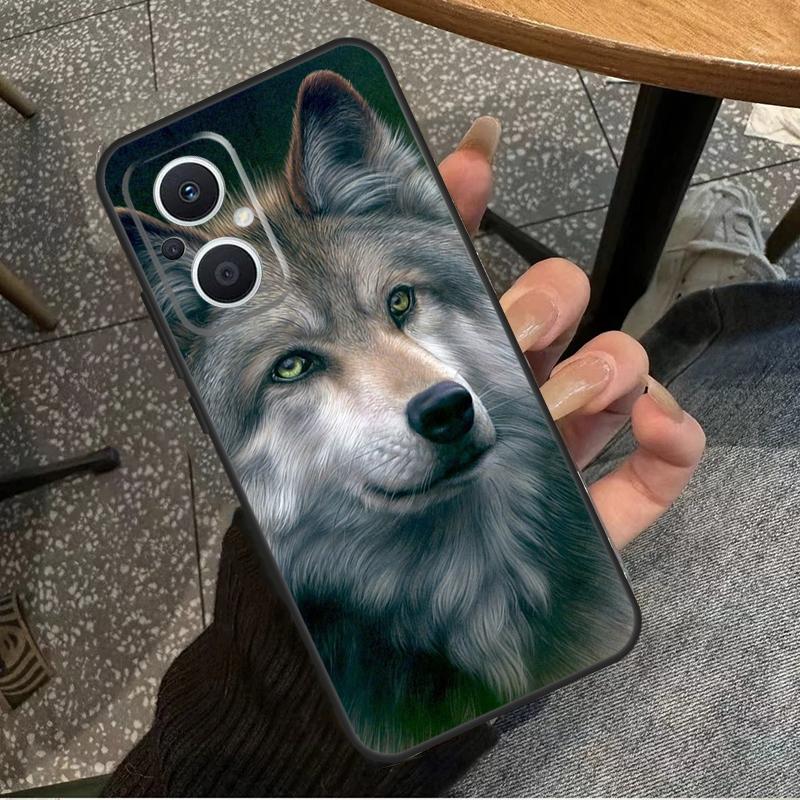 Чехол Wolf для OPPO Reno 14 13 12 11 10 Pro 8T 11F 12F 13F 14F 7 8 Lite OPPO Find X8 X6 X5 X9 Pro