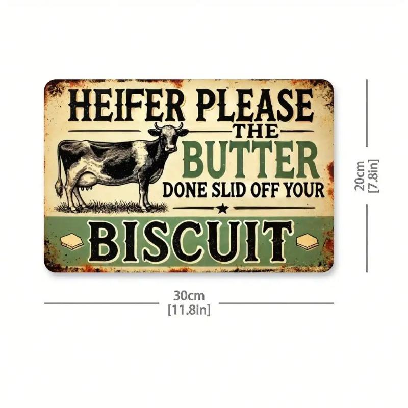 Tin Wall Art Metal Painting Apple Fruit Storage Basket Home Kitchen Checkered Fabric Organizer Cafe Decor