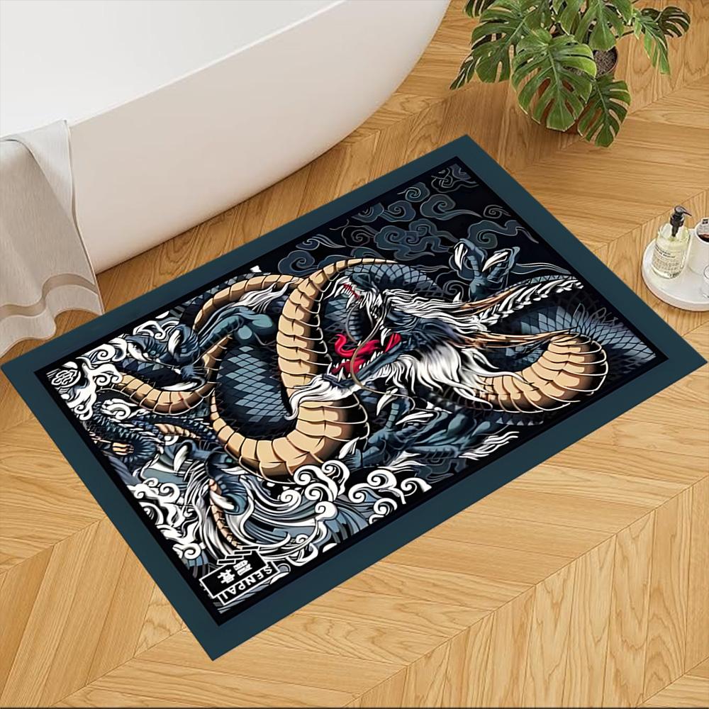 Mystic Dragon In Storm Non-Slip Home Carpet Design for Office Decor Living Room Bedroom Gift