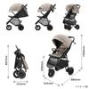 Aprica Stroller Smooth Precious AB 1 Month To 36 Months 3 Wheel Type 2184599 A-type (beige)