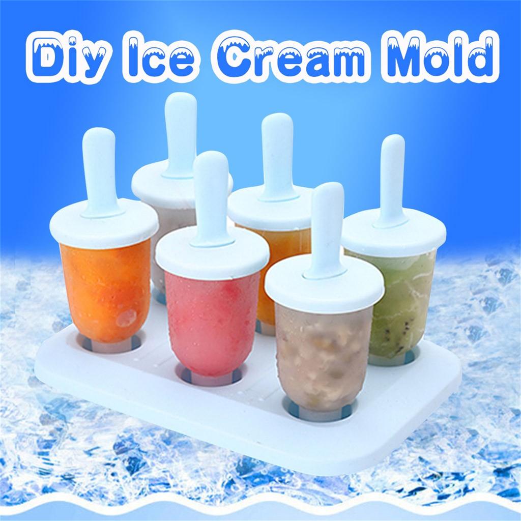 6PC/1 Set Circular With Lid Ice Tray DIY Ice