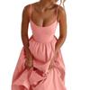 European and American Sexy Silm Waist Trimming Spaghetti Straps Dress Long Dress Sexy Bodycon Strap Midi Dress