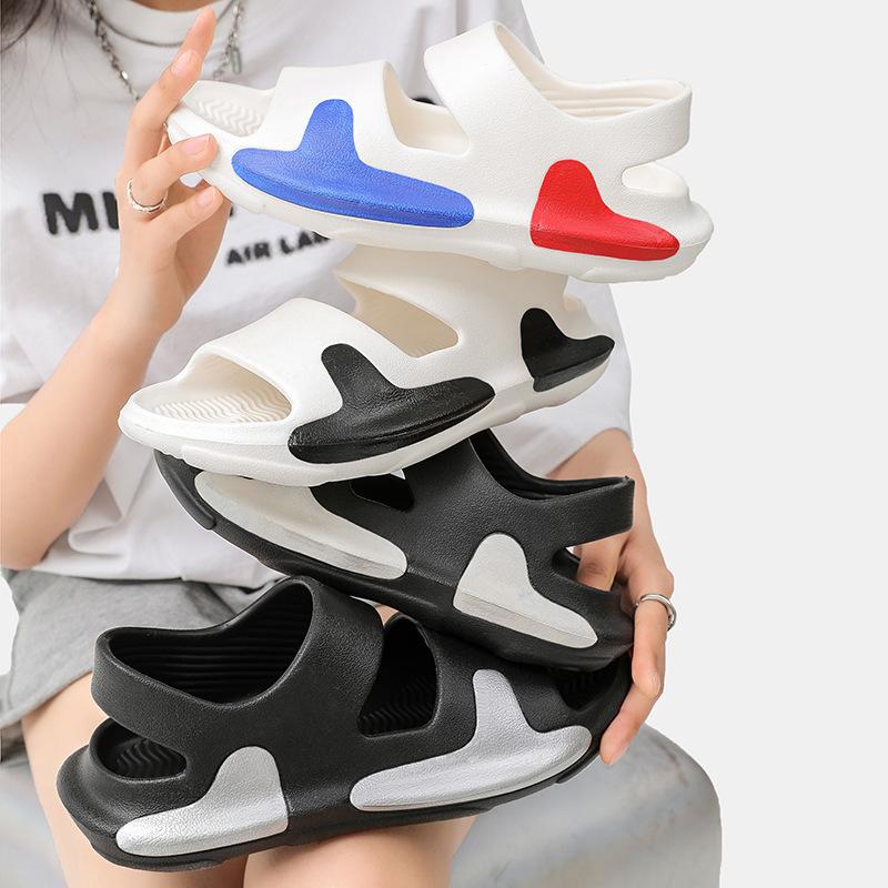 Мужские и женские модные тапочки. Летние нескользящие тапочки с мягкой подошвой. Мужские домашние тапочки для ванной. Повседневные спортивные шлепанцы. Тапочки с мягкой подошвой.