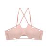 French Pure Desire Seamless Steel Ring Underwear Sexy Neck Contrast Color Cross Back Underwear Tube Top Gathering Bra Cover