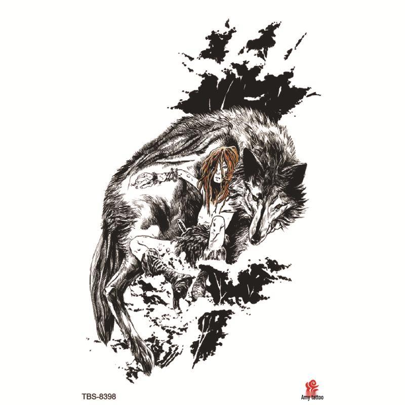 Набор маленьких водостойких тату-наклеек с тотемами и символами для предплечья