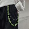 Decoration Men Women Acrylic Chains Plastic Belts Punk Style Waist Chains Pants Chains Double Layer