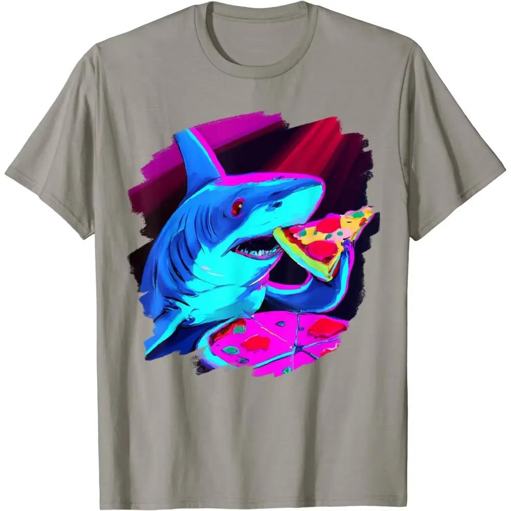 Футболка Shark Eating Pizza Funny Cool с изображением акул