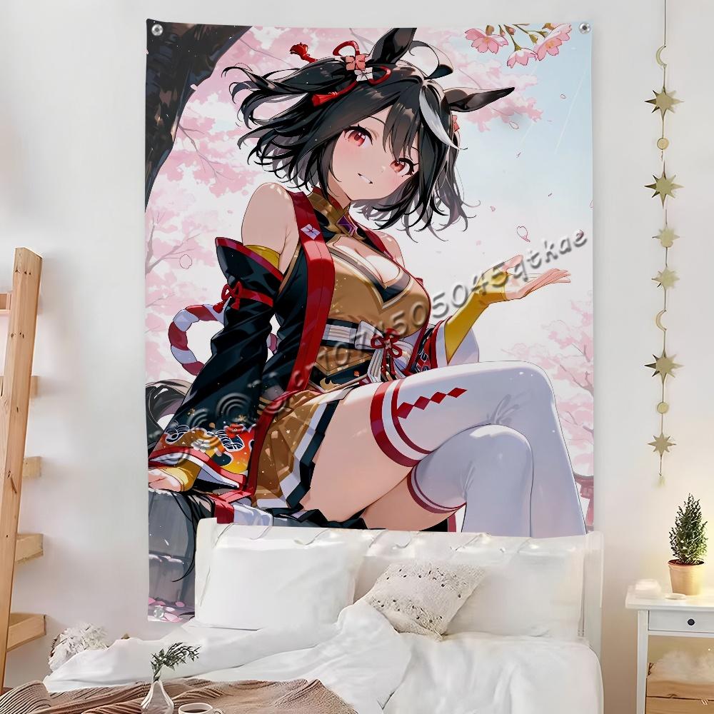 Uma M-Musume Special Cinderella Flag Room Bedroom Home&Outdoor Wall Hanging Printed Background Decoration Art Banner Bedroom