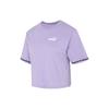 Loose-Fit Sportswear Fitness Training Trendy Comfortable Breathable Round Neck Short Sleeve Drop Shoulder T-Shirt Women Tops Purple 676678-25