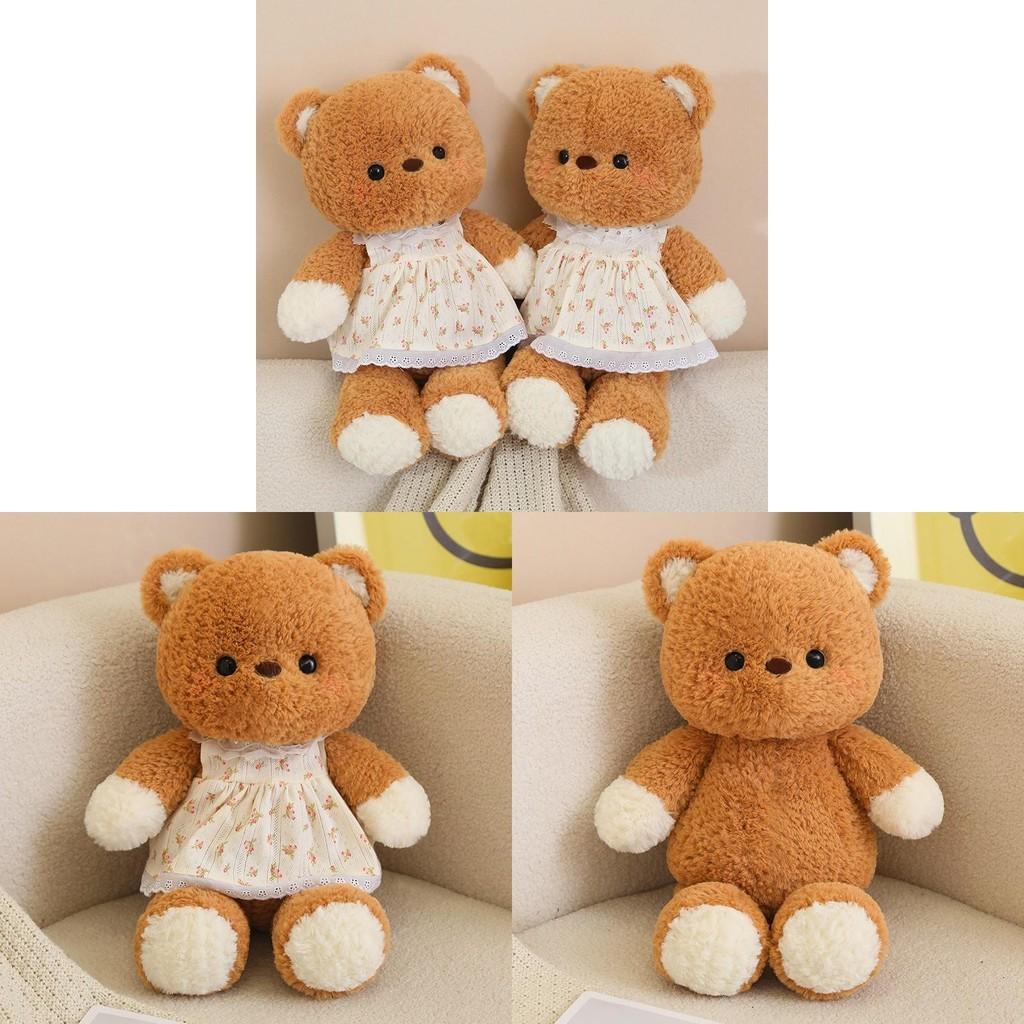 Bear Teddy Clothed Plush Toy Cartoon Stuffed Animal Doll Kids Birthday Gift