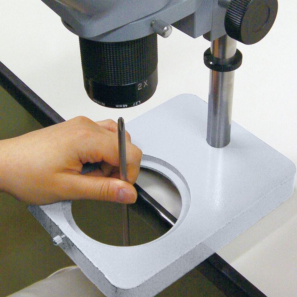 HOZAN Stereo Microscope Switchable Working Distance 80mm Stage Total Length 185mm 10×/20× L-50