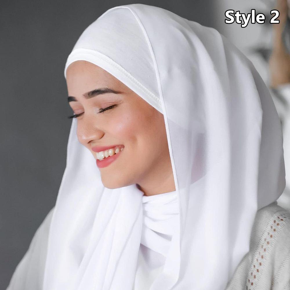 Big Size Muslim Headband Breathable Hijab Scarf Casual Islamic Scarves