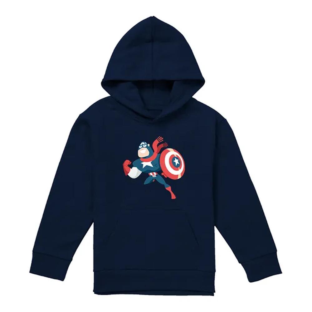 Captain America Childrens/Kids Holiday Outfit Pull Over Hoodie