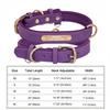 Customized Dog Collar Soft Padded Leather Pet Collar For Small Medium Large Dogs With Free Engraved Nameplate ID Tag Anti-lost