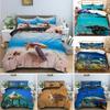 Морская Черепаха Акула Удобный Пуховый Пододеяльник Наволочка Постельный Комплект Детская Спальня Декорация Домашний Текстиль
