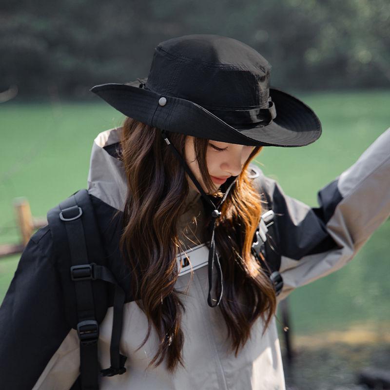 Солнцезащитная водонепроницаемая шляпа-ведро с завязками на шнурке для спорта, быстросохнущая, летняя шляпа для альпинизма