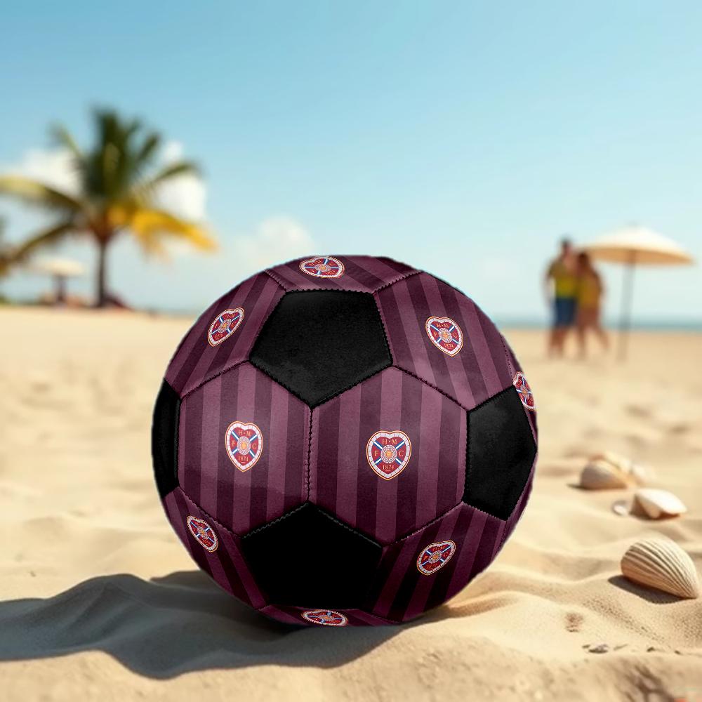 SIZE 5 Heart of Midlothian FC Soccer Ball Colorful All Ages Machine Stitched PVC Competition Ready Durable High-Bounce