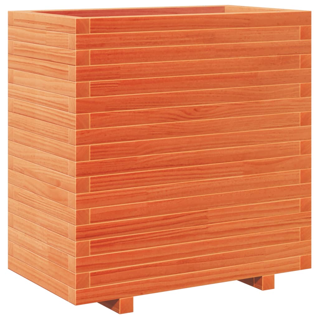 Plant Pot Wax Brown 70x40x72.5 cm Solid Pine Wood