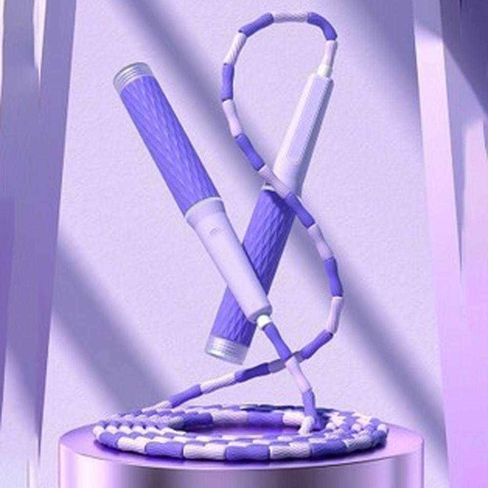 Регулируемая мягкая скакалка с бусинами, сильная гибкость, сегментированная фитнес-скакалка для домашних упражнений