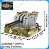 MOOXI MOC WW2 Military Battlefield Bases Bricks War Artillery Compatible Figures Building Blocks Set Toys For Children Adults 3D