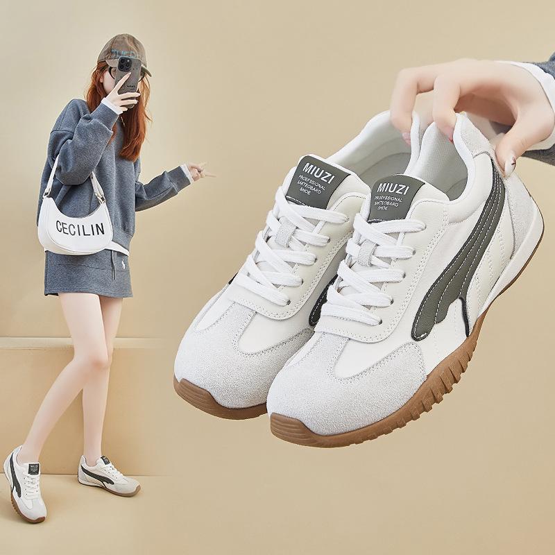 Women's Casual Vintage Workout Sneakers Lightweight Breathable Non-Slip Lace-Up Walking Shoes Comfortable Outdoor Running Tennis Sneakers for Women