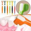 Small Dog Soft Bristle Toothbrush Pet Three-head Toothbrush Nylon Pet Oral Care Cleaning
