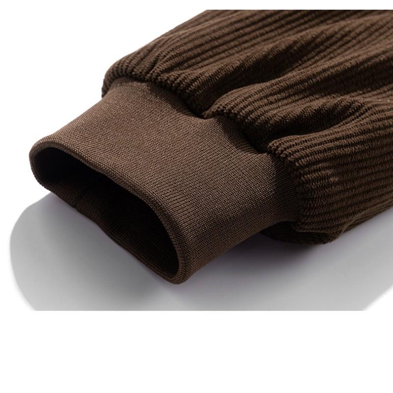 Spring and Autumn New Corduroy Simple Long Sleeve Jacket Fashion Brand Men's Casual Loose Stand Collar Coat