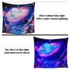 UV Fluorescent Tapestry Starry Sky Print Wall Hanging Art Home Decor