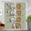 Kawaii Bear Curtains for Living Room Curtain for Room 2 Panel Halloween Decoration Shades Partition Home Interior Curtains Child