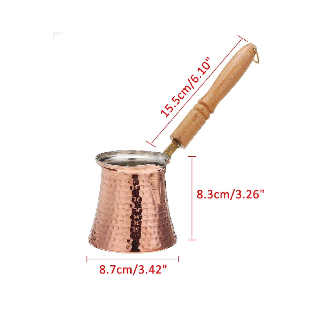 3 Size Coffee Wooden Handle Cevze Turk Turkish Coffee Pot Coffee Turk Turkish Copper Coffee Maker