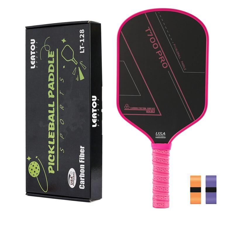 T700 Carbon Fiber Pickleball Paddle 16mm Thin Profile Matte Rough Surface Tournament Ready Includes 2 Grip Tapes Gift Box