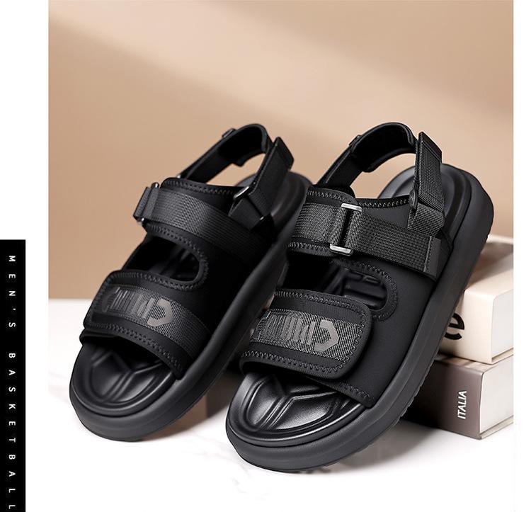 Летние дышащие новые мужские уличные пляжные туфли на толстой подошве, повседневные спортивные сандалии на мягкой подошве для мужчин