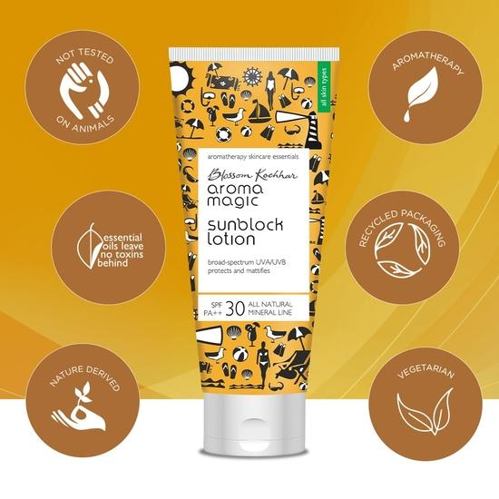 Aroma Magic SPF 30 PA ++ Матирующий солнцезащитный лосьон с широким спектром защиты от UVA/UVB | Для любой кожи | 100 мл